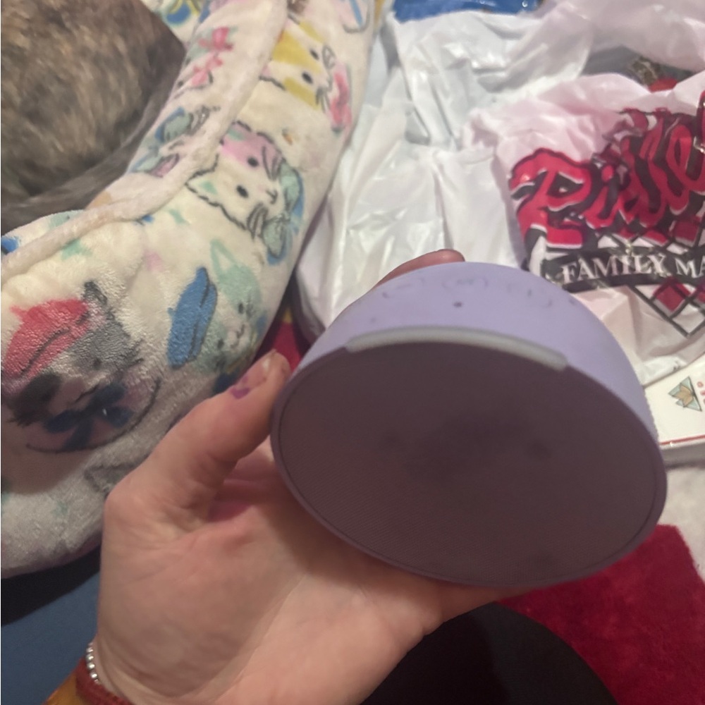 Portable Purple Bluetooth Speaker Alexa dot - Picture 2 of 3